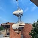 Hanging Wind Spinners Stainless Steel Metal Outdoor Garden Decor, Highly Reflective Bird Deterrent to Scare Birds Away from Yard Patio Farm 12inch,Birthday Gifts for Mom,Mother's Day,Aunt Gifts