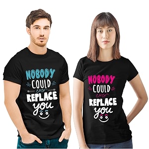 Hangout Hub Couple Tshirts Nobody