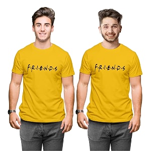 Hangout Hub Friends Printed Round Neck Half