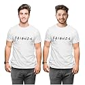 Hangout Hub Friends Printed Round Neck Half