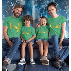 hangout hub family tshirtsking queen prince princess set of 4