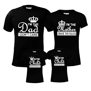 hangout hub family tshirtstwinning comboi am dad mother child set of 4