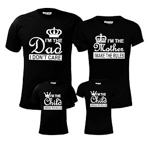 hangout hub family tshirtstwinning comboi am dad mother child set of 4