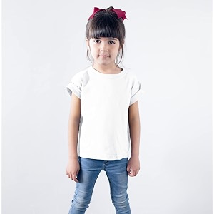 hangout hub hh93 cotton tshirt for girls  super combed cotton girl39s t-shirt  regular fit  solid plain tees  round neck kids t shirt  half sleeves  pack of 5