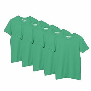 hangout hub hh93 cotton tshirt for girls  super combed cotton girl39s t-shirt  regular fit  solid plain tees  round neck kids t shirt  half sleeves  pack of 5