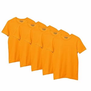hangout hub hh93 cotton tshirt for girls  super combed cotton girl39s t-shirt  regular fit  solid plain tees  round neck kids t shirt  half sleeves  pack of 5