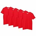 Hangout Hub HH93 Cotton Tshirt for Girls | Super Combed Cotton Girl's T-Shirt | Regular Fit | Solid Plain Tees | Round Neck Kids T Shirt | Half Sleeves | Pack of 5