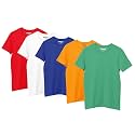 Hangout Hub HH93 Cotton Tshirt for Girls | Super Combed Cotton Girl's T-Shirt | Regular Fit | Solid Plain Tees | Round Neck Kids T Shirt | Half Sleeves | Pack of 5