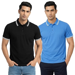 Hangout Hub Hybrid Mens Polycotton Polo T-Shirt