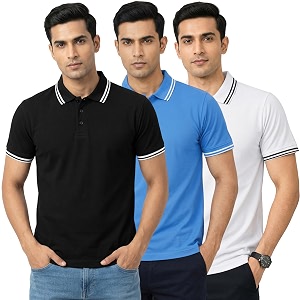 Hangout Hub Hybrid Mens Polycotton Polo T-Shirt
