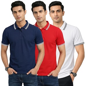 Hangout Hub Hybrid Mens Polycotton Polo T-Shirt