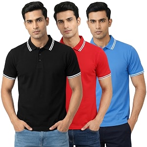 Hangout Hub Hybrid Mens Polycotton Polo T-Shirt