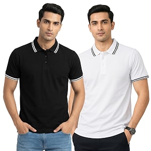 Hangout Hub Hybrid Mens Polycotton Polo T-Shirt