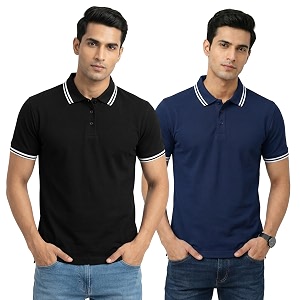 Hangout Hub Hybrid Mens Polycotton Polo T-Shirt