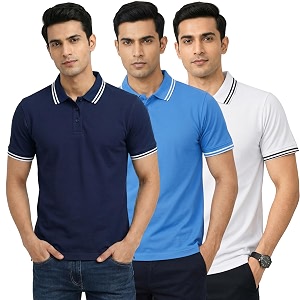 Hangout Hub Hybrid Mens Polycotton Polo T-Shirt