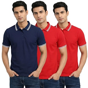 Hangout Hub Hybrid Mens Polycotton Polo T-Shirt
