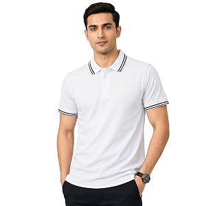 Hangout Hub Hybrid Mens Polycotton Polo T-Shirt