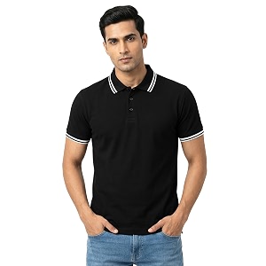 Hangout Hub Hybrid Mens Polycotton Polo T-Shirt