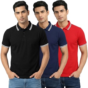 Hangout Hub Hybrid Mens Polycotton Polo T-Shirt