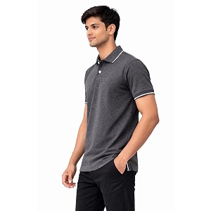 Hangout Hub Mens Cotton Polo T-Shirt