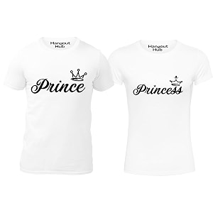 Hangout Hub Sibling Tshirts Prince Princess Set