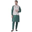 hangup 3 Pc Kurta Pajama Set For Men (3PCABlack-KPW)