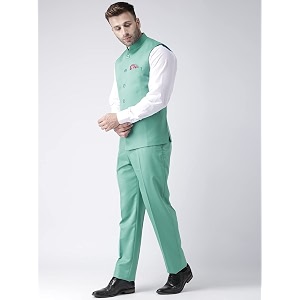 hangup Mens Synthetic Notch Lapel Suit 2BasketTR