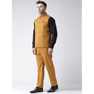 hangup Mens Synthetic Notch Lapel Suit 2BasketTR