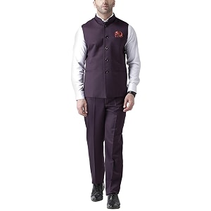 hangup Mens Synthetic Notch Lapel Suit 2BasketTR