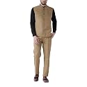 hangup Men39s Synthetic Notch Lapel Suit 2BasketTR_Khakhi_44_Khaki