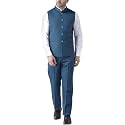 hangup Men39s Synthetic Notch Lapel Suit 2BasketTR_RoyalBlue_42_Royal