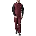 hangup Men39s Synthetic Notch Lapel Suit 2BasketTR_Maroon_38