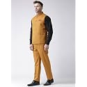 hangup Men39s Synthetic Notch Lapel Suit 2BasketTR_Mustard_42_Yellow