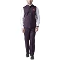 hangup Men39s Synthetic Notch Lapel Suit 2BasketTR_Purple_40