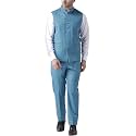 hangup Men39s Synthetic Notch Lapel Suit 2BasketTR_Teal_40