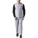 hangup Men39s Synthetic Notch Lapel Suit 2BasketTR_Steelgrey_40_Grey