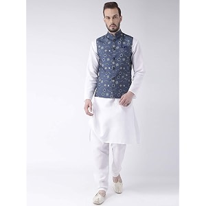 Hangup mens printed nehru jacket 35A PRINTED
