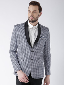 hangup printed tuxedo style casual men blazer