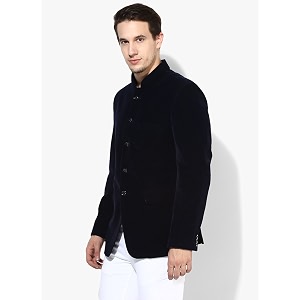 hangup regular blazer for men color navy size 36 new navy5btnvelvetblazer