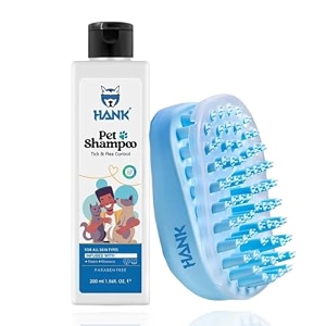 hank silicone pet bath brush for dogs amp cats - soft bristle with dog shampoo - gentle skin-safe massage scrubber for bathing amp cleaning brush  shampoo