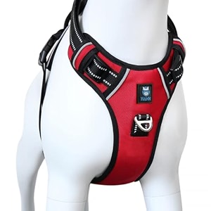 hank dog harness  3m reflective pet belt  strong metal hook  dog body belt  no pull vest harness for walking amp training red large