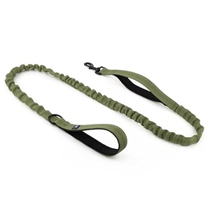 hank military dog leash  heavy duty metal hook  stretchable large rope  suitable for training walking adventure - 6 feet