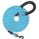 HANK Dog Long Leash | 3M Reflective Leash for Medium, Large Dogs | Metal Hook | Soft Comfortable Handle | Shock Absorbing Rope (Cyan Blue, 20 Feet)