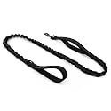 HANK Double Handle Tactical Dog Leash | 3M Reflective | Heavy Duty Dog Rope for Large Dogs | Comfortable Padded Handle | (Double Handle - 6 feet, Black)