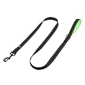 HANK Military Dog Leash | Heavy Duty Metal Hook | Stretchable Large Rope | Suitable for Training, Walking, Adventure - 6 Feet (Green, 5 Feet, Single Handle)