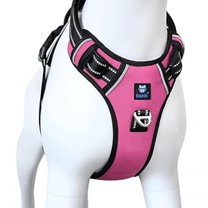 hank dog harness  3m reflective pet belt  strong metal hook  dog body belt  no pull vest harness for walking amp training pink x-large