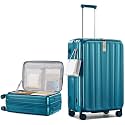 Hanke 26 Inch Expandable Luggage Top Opening Checked Bag Luggage Hard Shell Suitcases with Wheels Lightweight Travel Luggage Heavy Duty Luggage Suitcase with Lock for Woman Men-Caribbean Blue