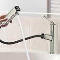HANLIAN Pull Out Bathroom Faucet 1 Hole with Digital Temperature Display