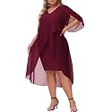 Hanna Nikole Womens Plus Size Chiffon Cocktail