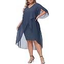 Hanna Nikole Womens Plus Size Chiffon Cocktail